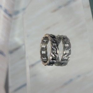 Ring | Silver-Colored | Chain Link | Size 8